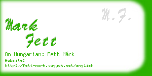 mark fett business card